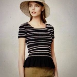 Anthropologie Meadow Rue Smocked Peplum